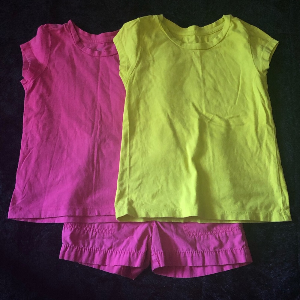 Faded Glory Pink AND Green T-shirt (Qty. 2)